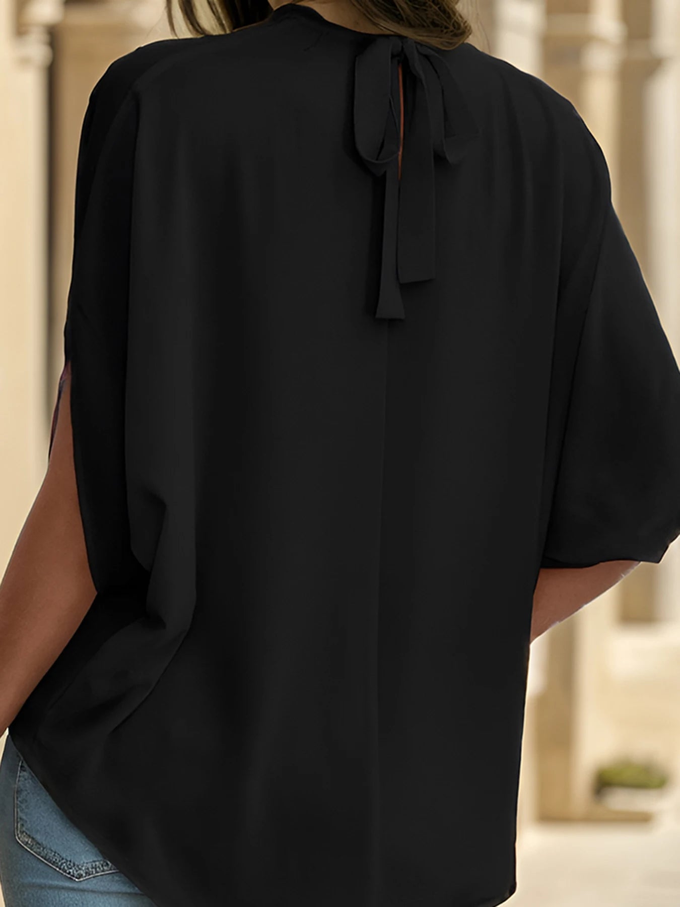 Women's Casual Tie Back Blouse