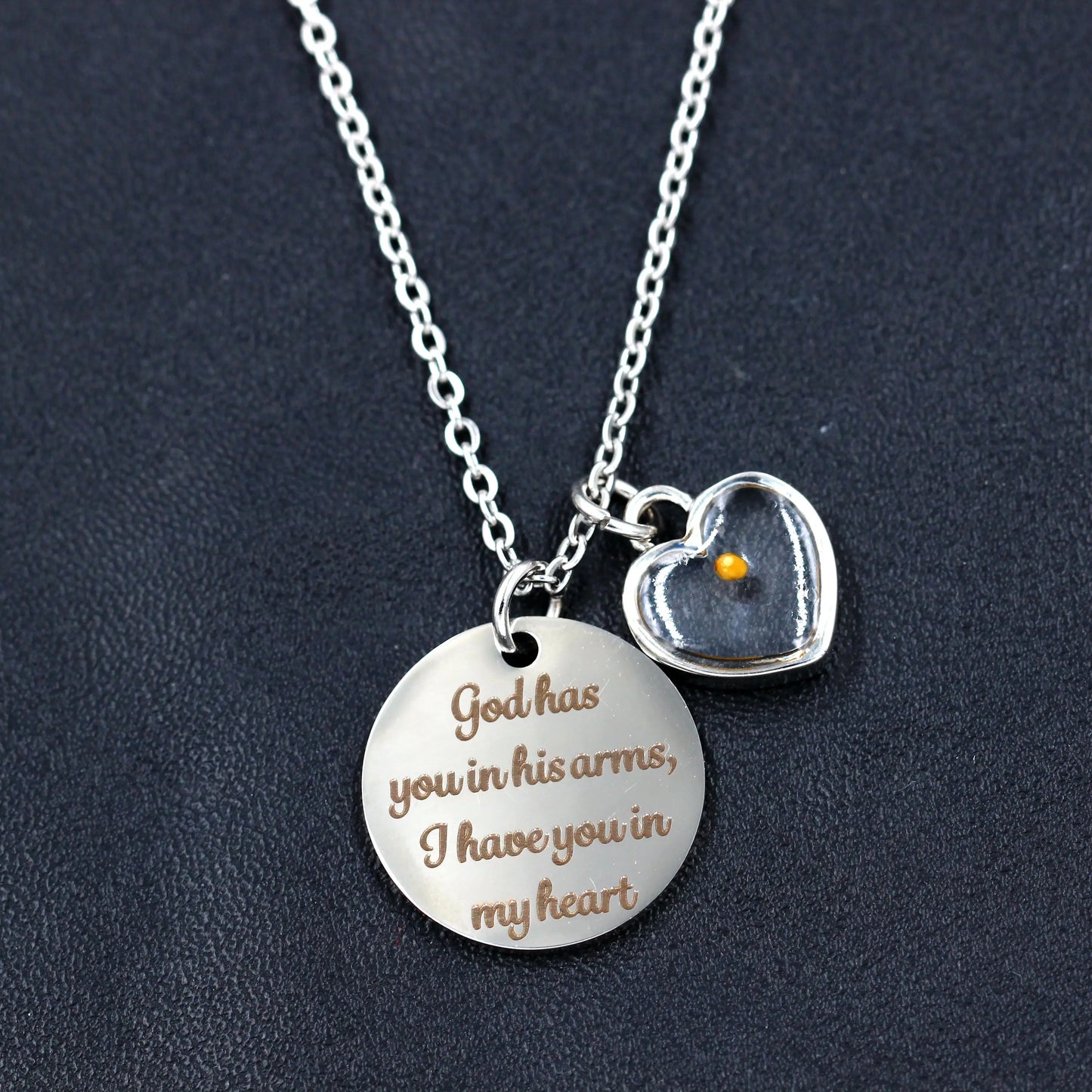 Heart Shaped Stainless Steel Religion Jewelry