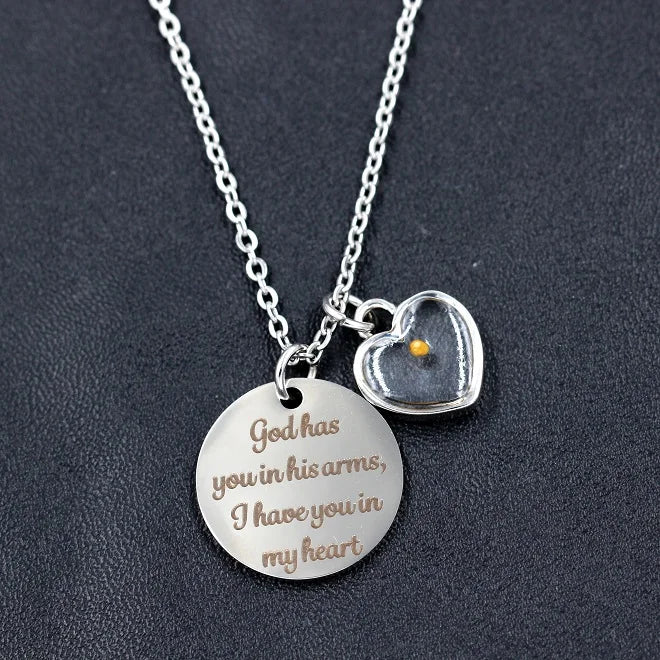 Heart Shaped Stainless Steel Religion Jewelry