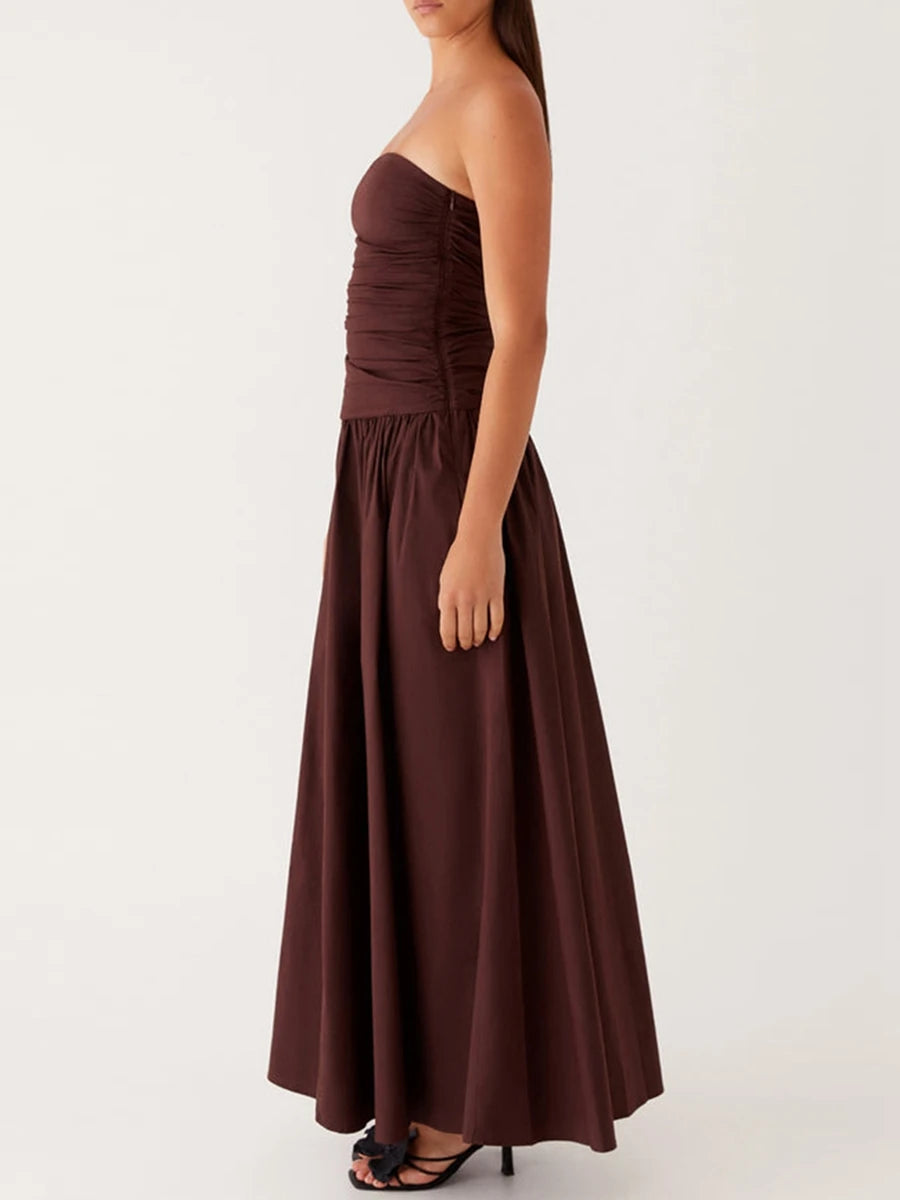 Elegant Maxi Dress with Open Back