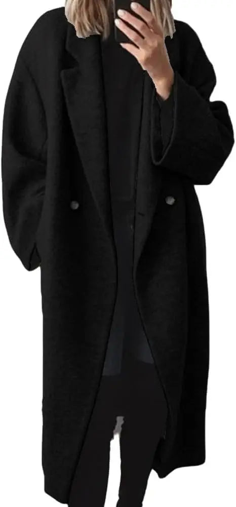 Double Breasted Faux wool coat
