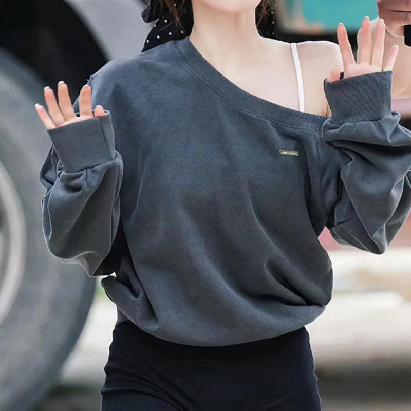 Sexy Off Shoulder Sweatshirt