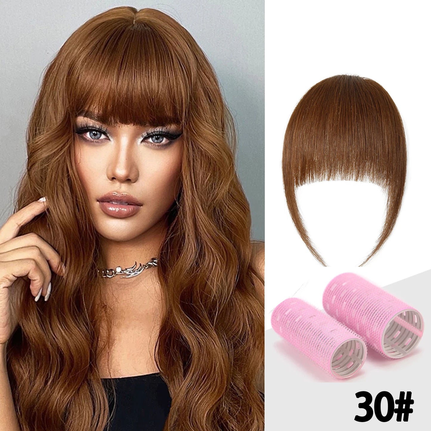 100% Human Invisible Hair Bangs
