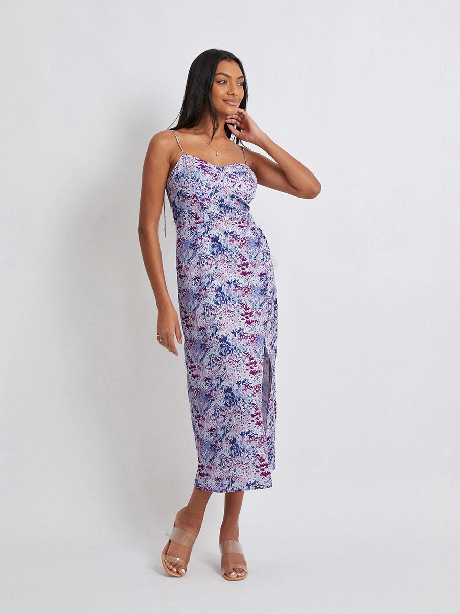Floral Sleeveless Dress Cocktail Beach Streetwear
