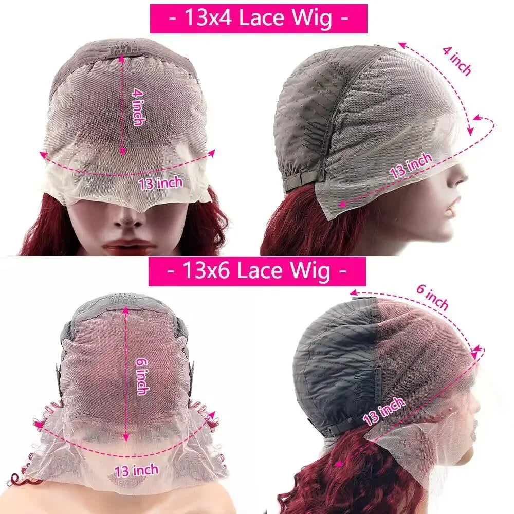 Body Wave Wig Burgundy 99J