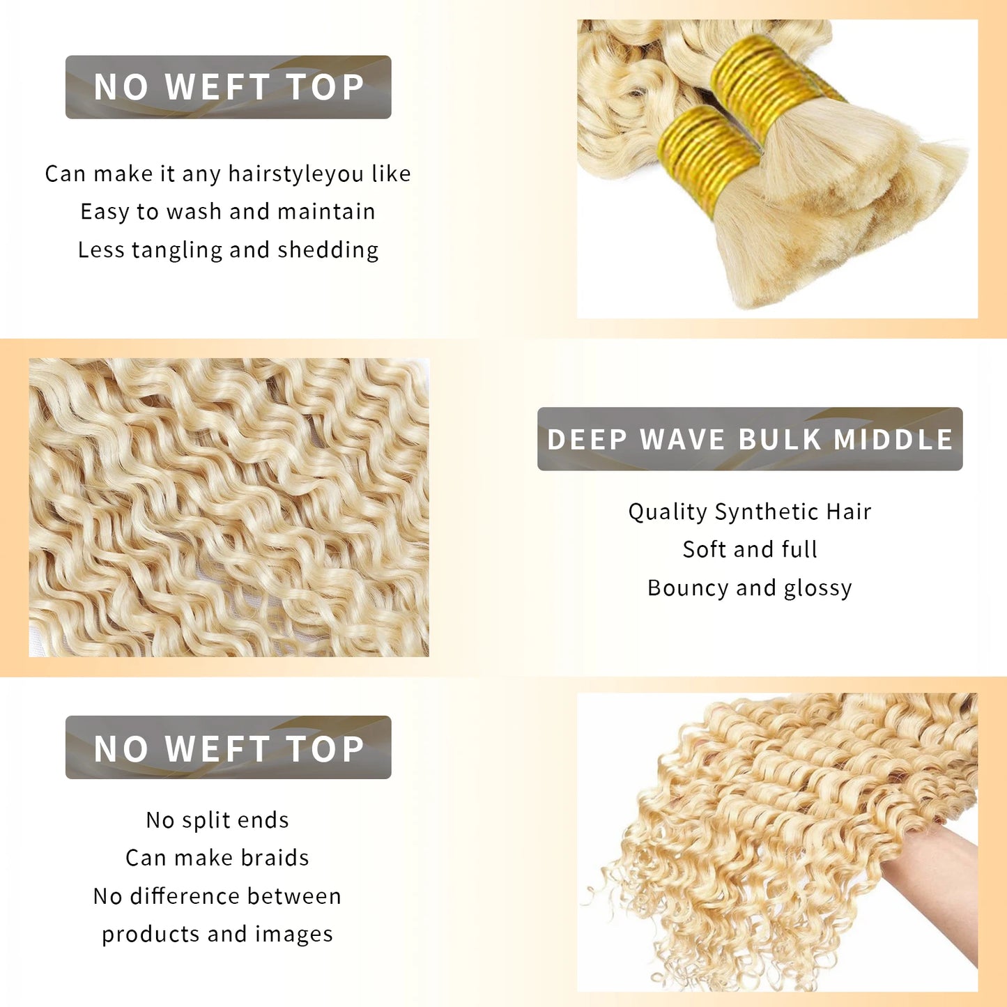 #613 Blonde Human Hair Women