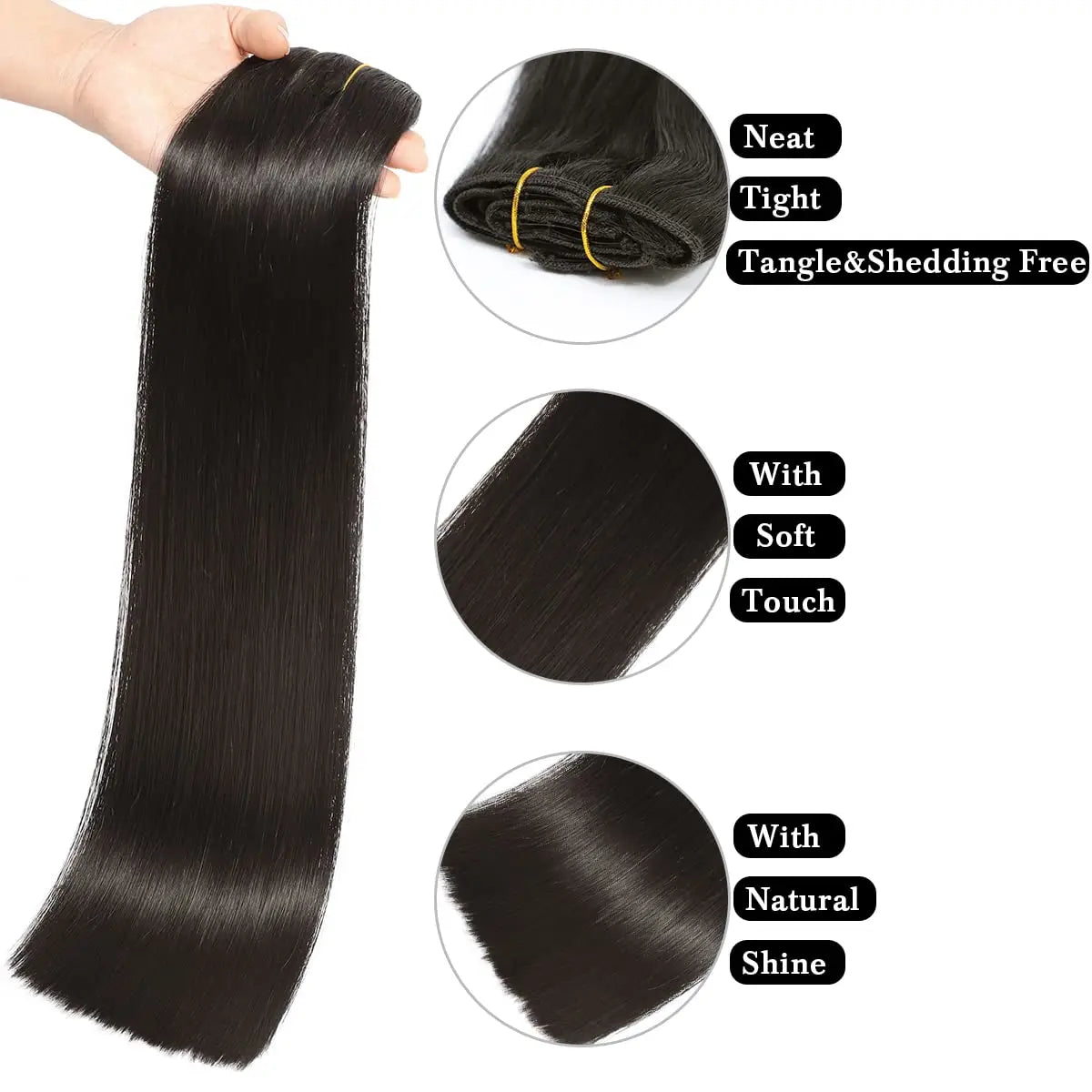 Clip in Bangs Hair Extensions Real Human Hair