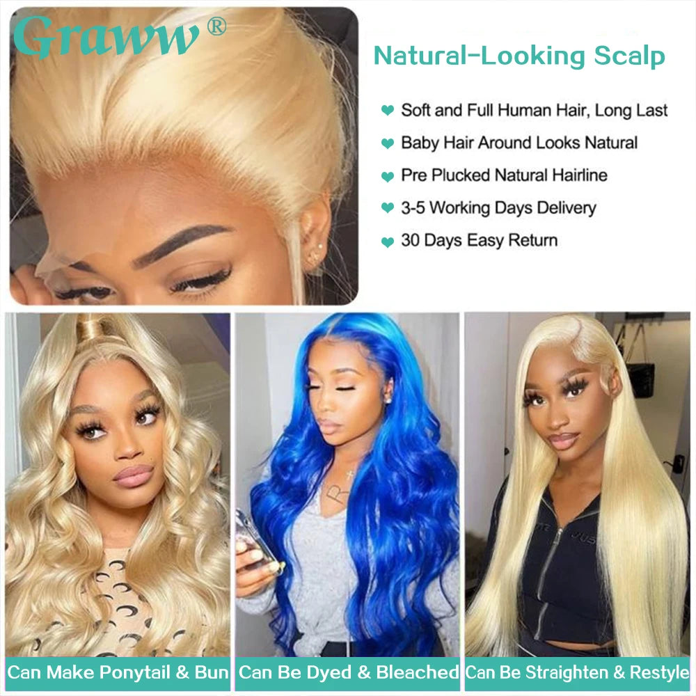Blonde Body Wave Lace Front For Black Women