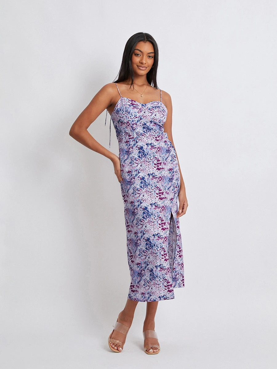 Floral Sleeveless Dress Cocktail Beach Streetwear