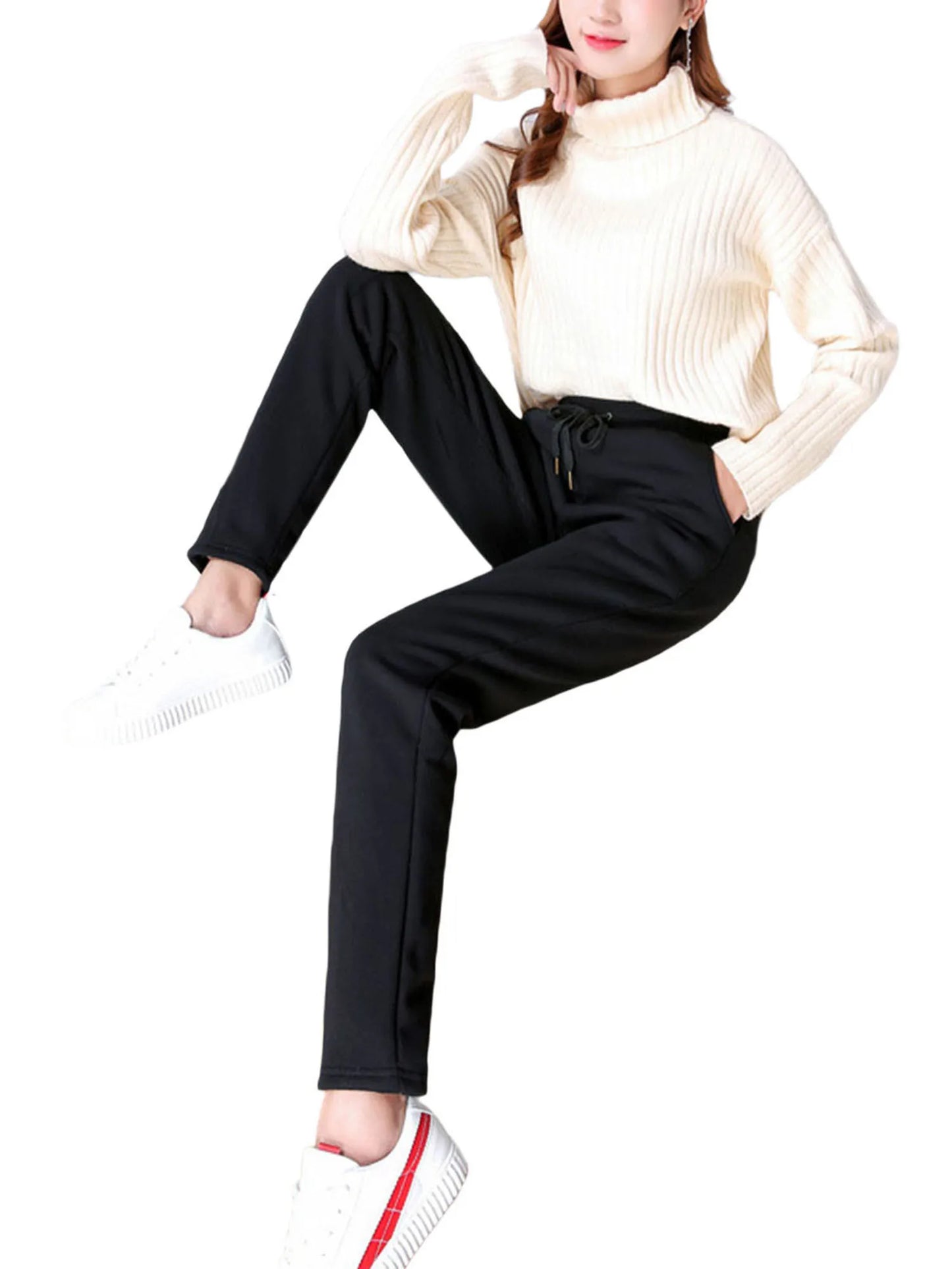 Women Fleece-Lined Jogger Pants