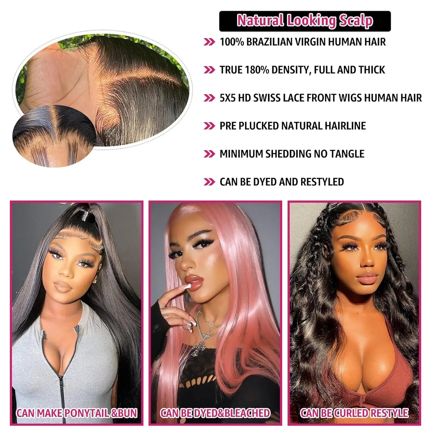 Brazilian Glueless Wig Human Hair
