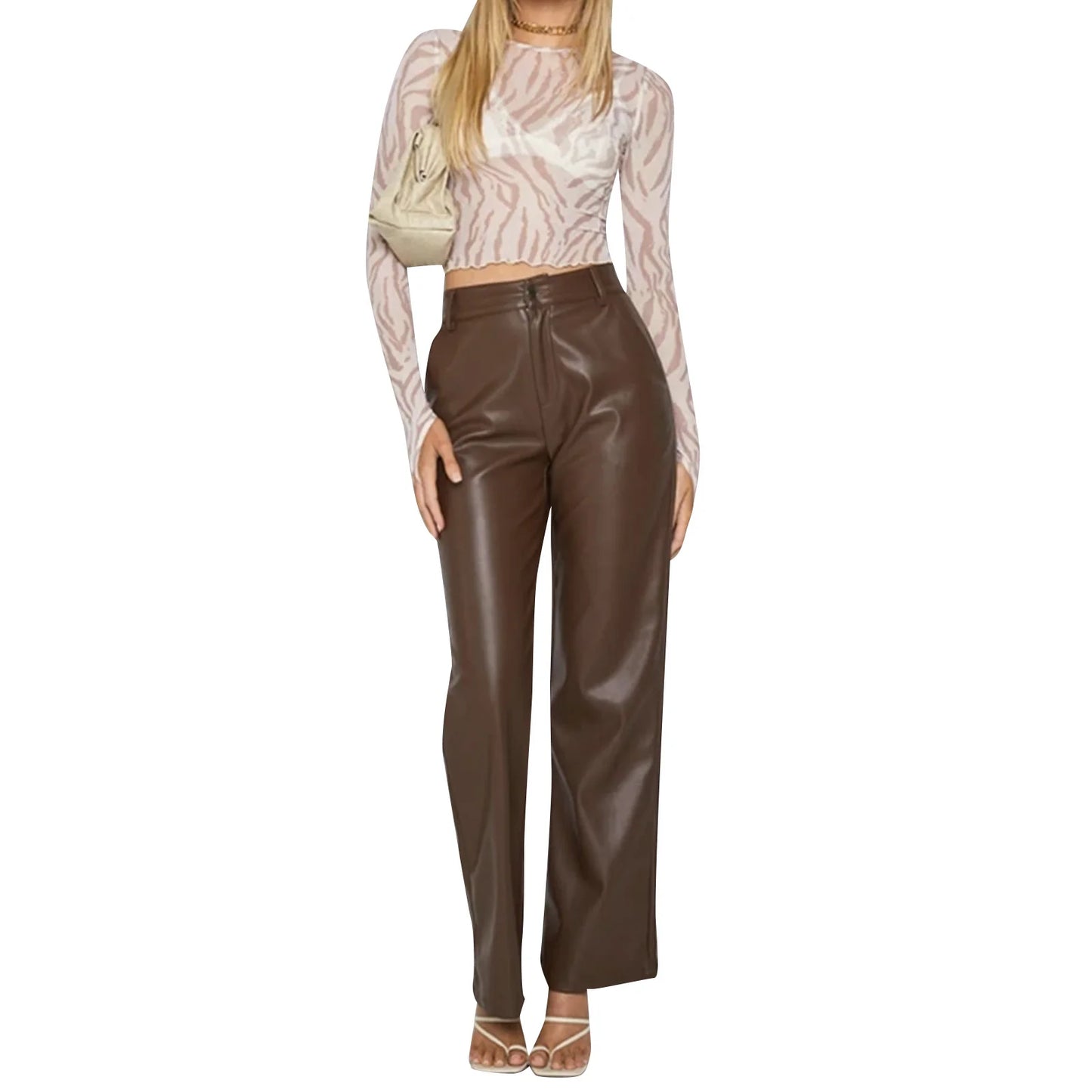 Womens Casual Loose Fit Trousers