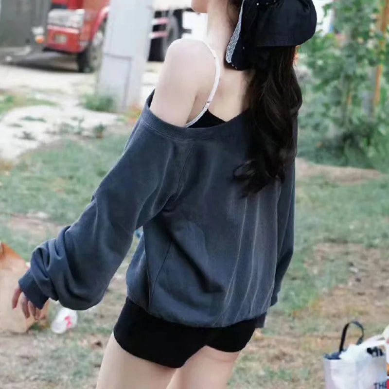 Sexy Off Shoulder Sweatshirt