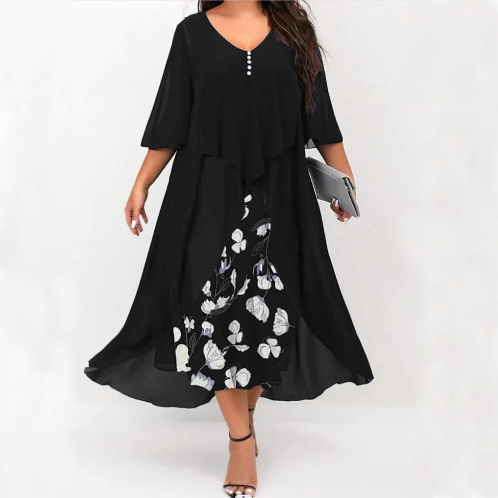 Summer Plus Size Black Dress