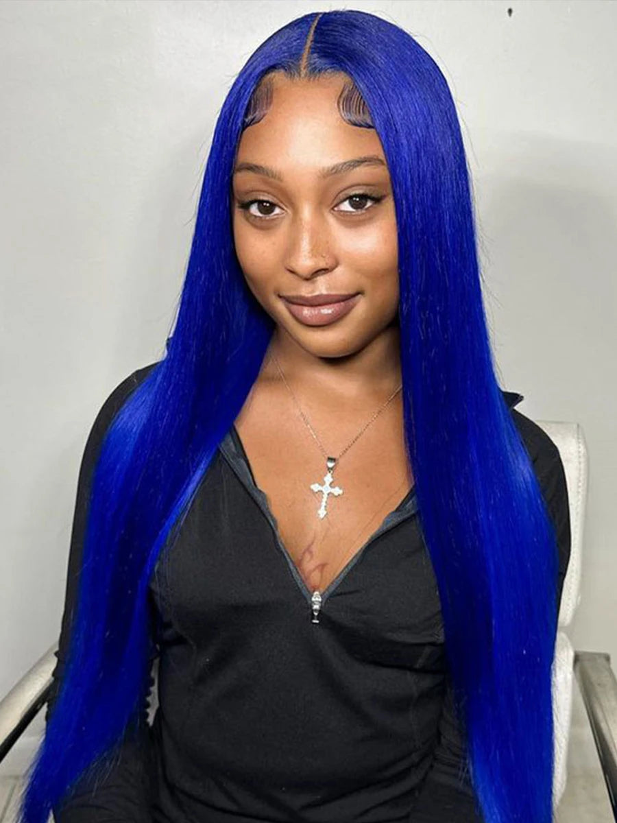 Brazilian Blue Colored Wigs For Women