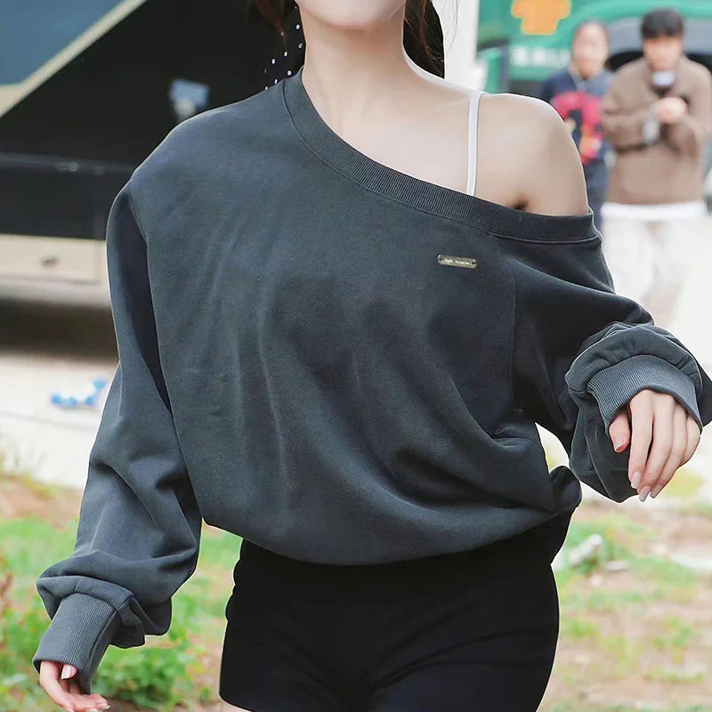 Sexy Off Shoulder Sweatshirt
