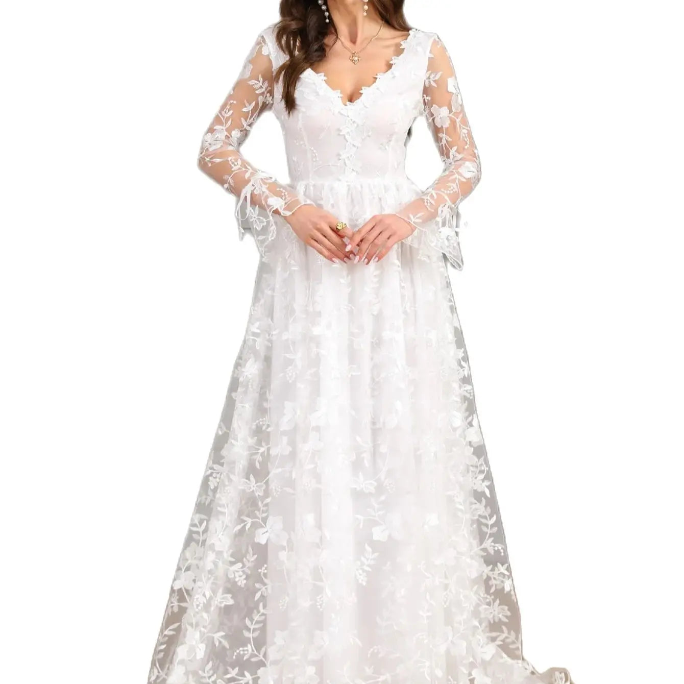 Autumn Long Sleeve Wedding Dress