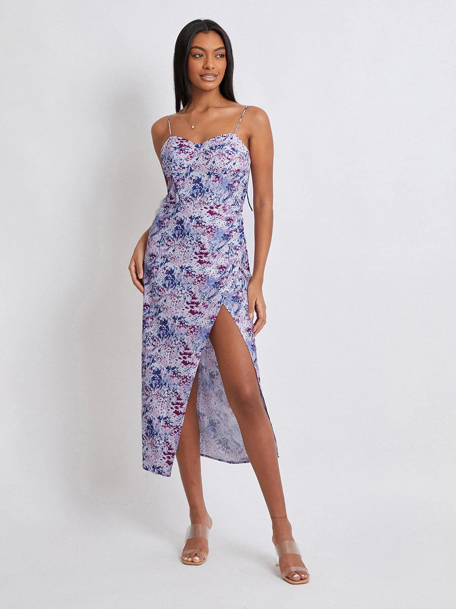 Floral Sleeveless Dress Cocktail Beach Streetwear
