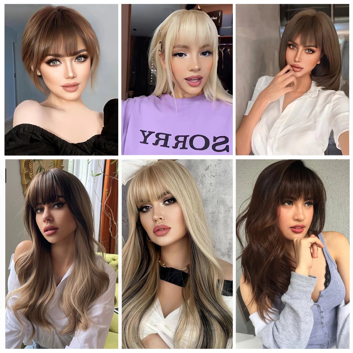 100% Human Invisible Hair Bangs