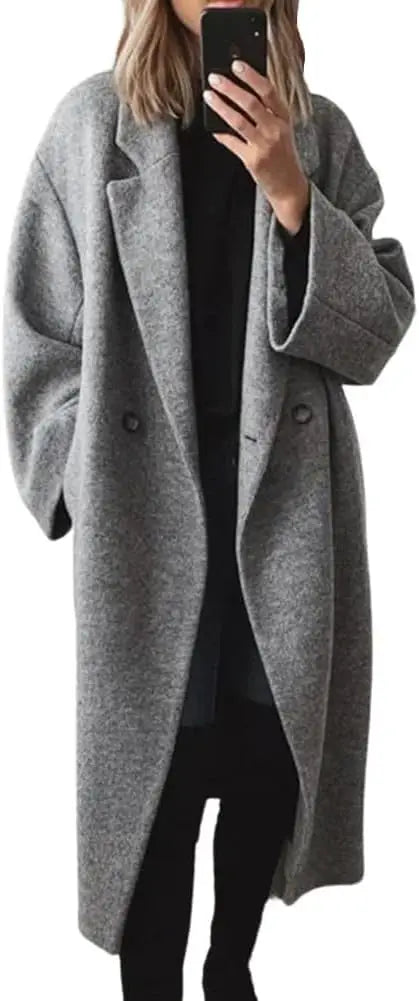 Double Breasted Faux wool coat