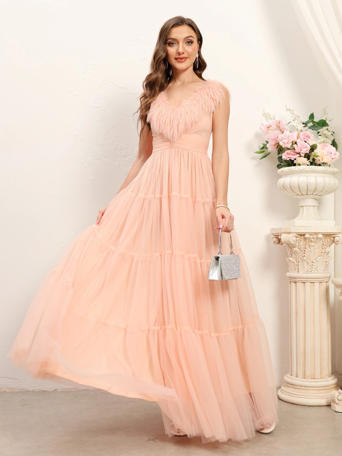 Elegant Pink Prom Dresses For Formal Occasions Spaghetti Straps Floor-Length Wedding Party Dress Evening Wear Robes Vestidos