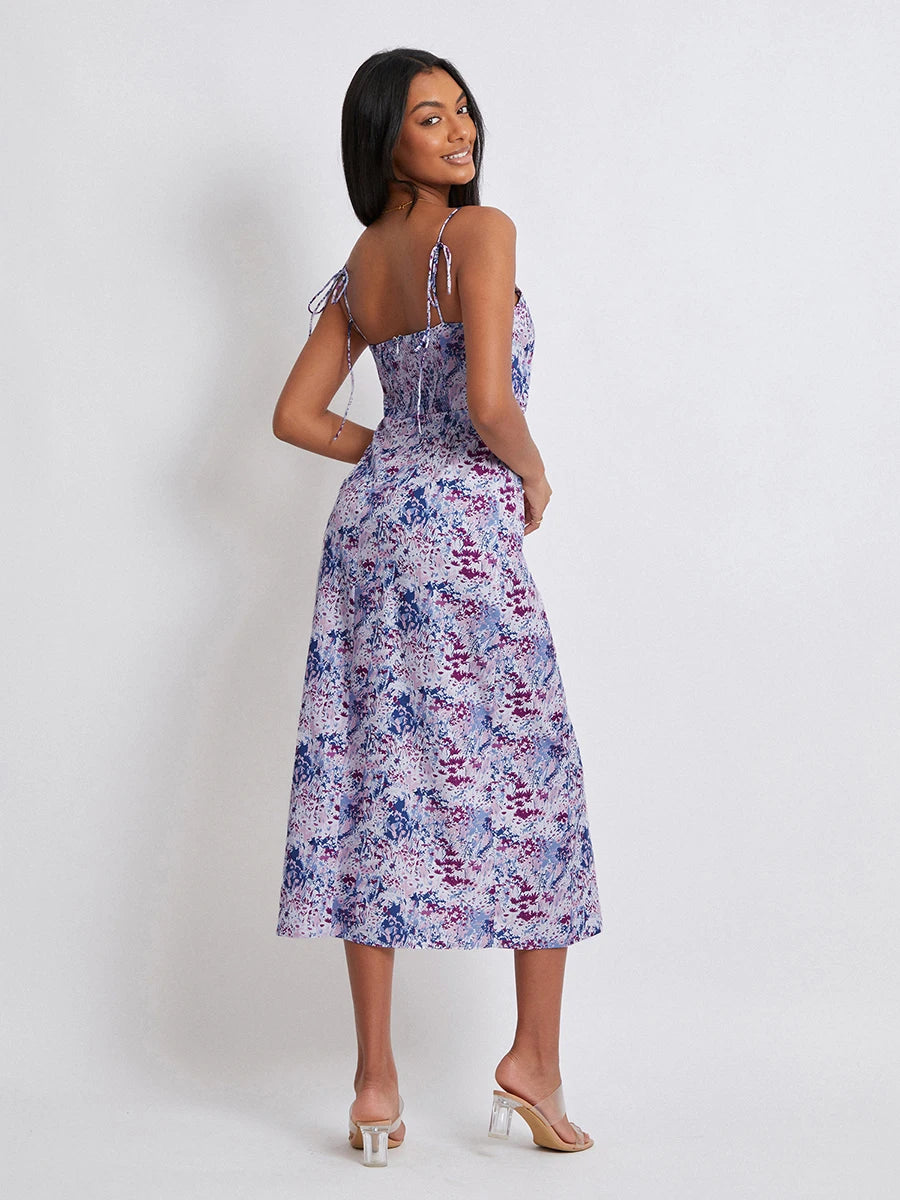 Floral Sleeveless Dress Cocktail Beach Streetwear