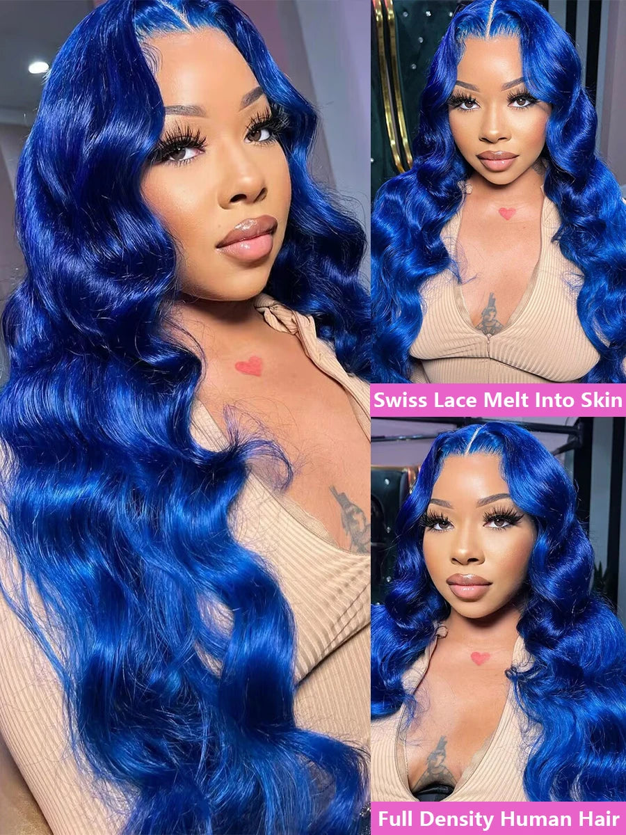 Brazilian Blue Colored Wigs For Women