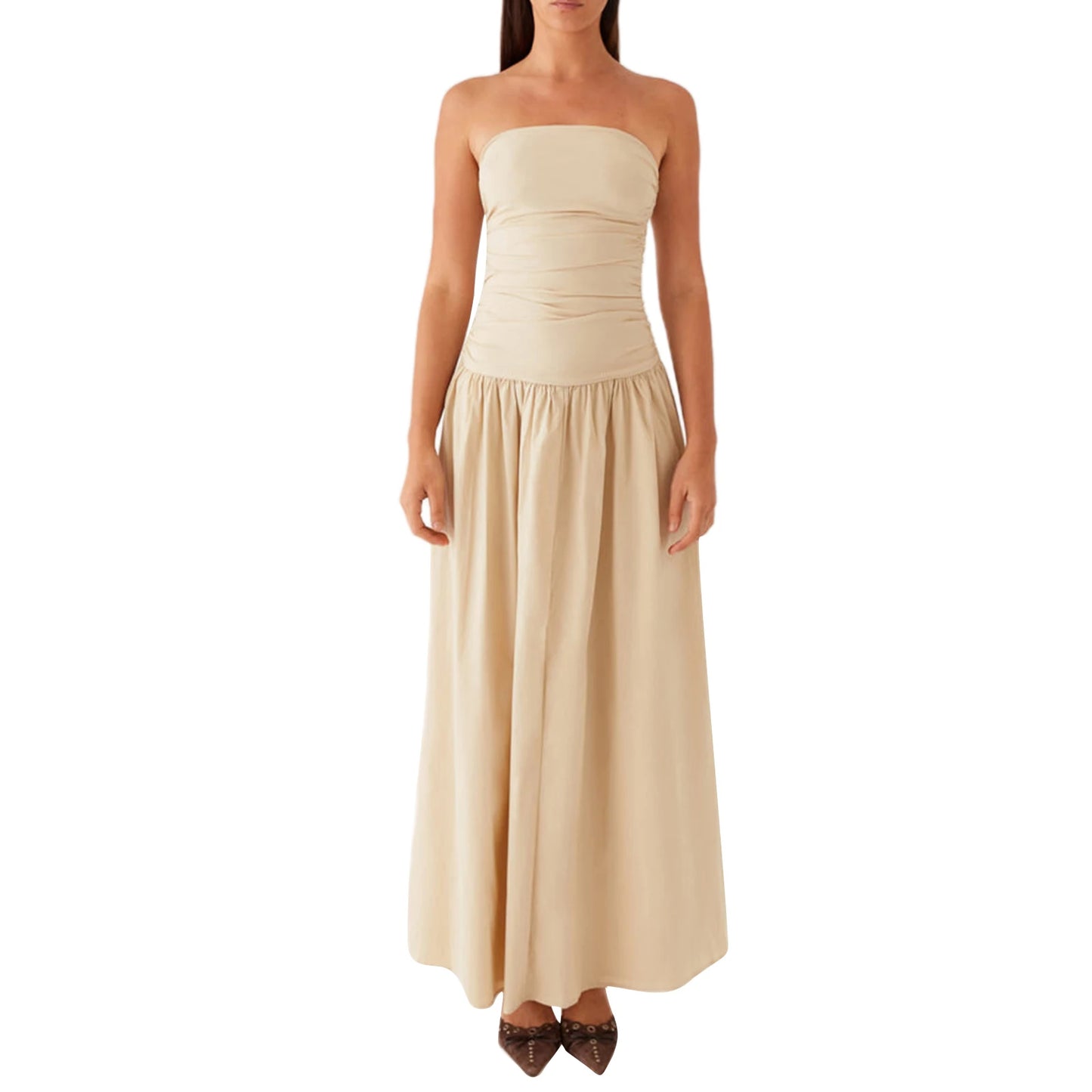 Elegant Maxi Dress with Open Back