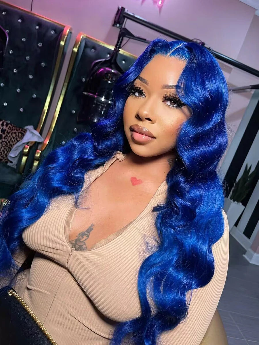 Brazilian Blue Colored Wigs For Women