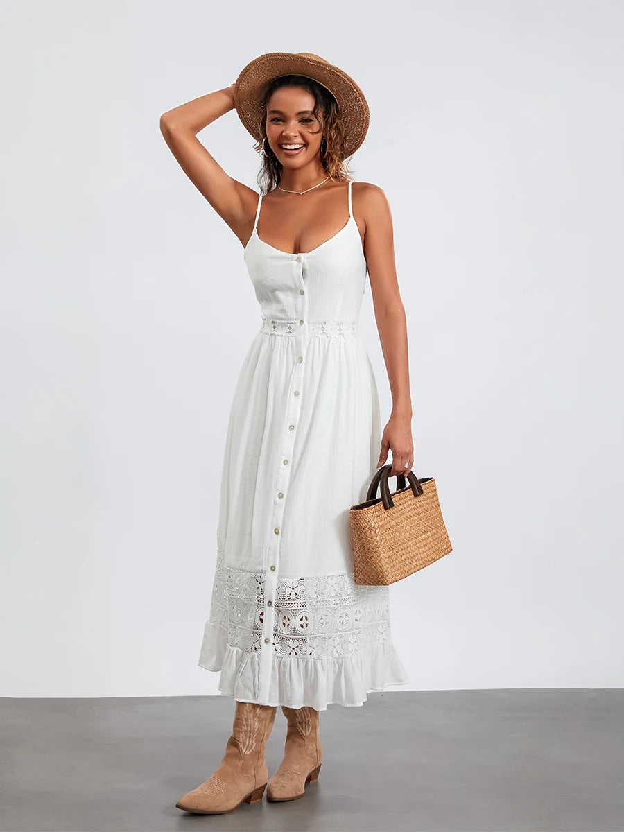 Elegant Summer Boho Beach Dress