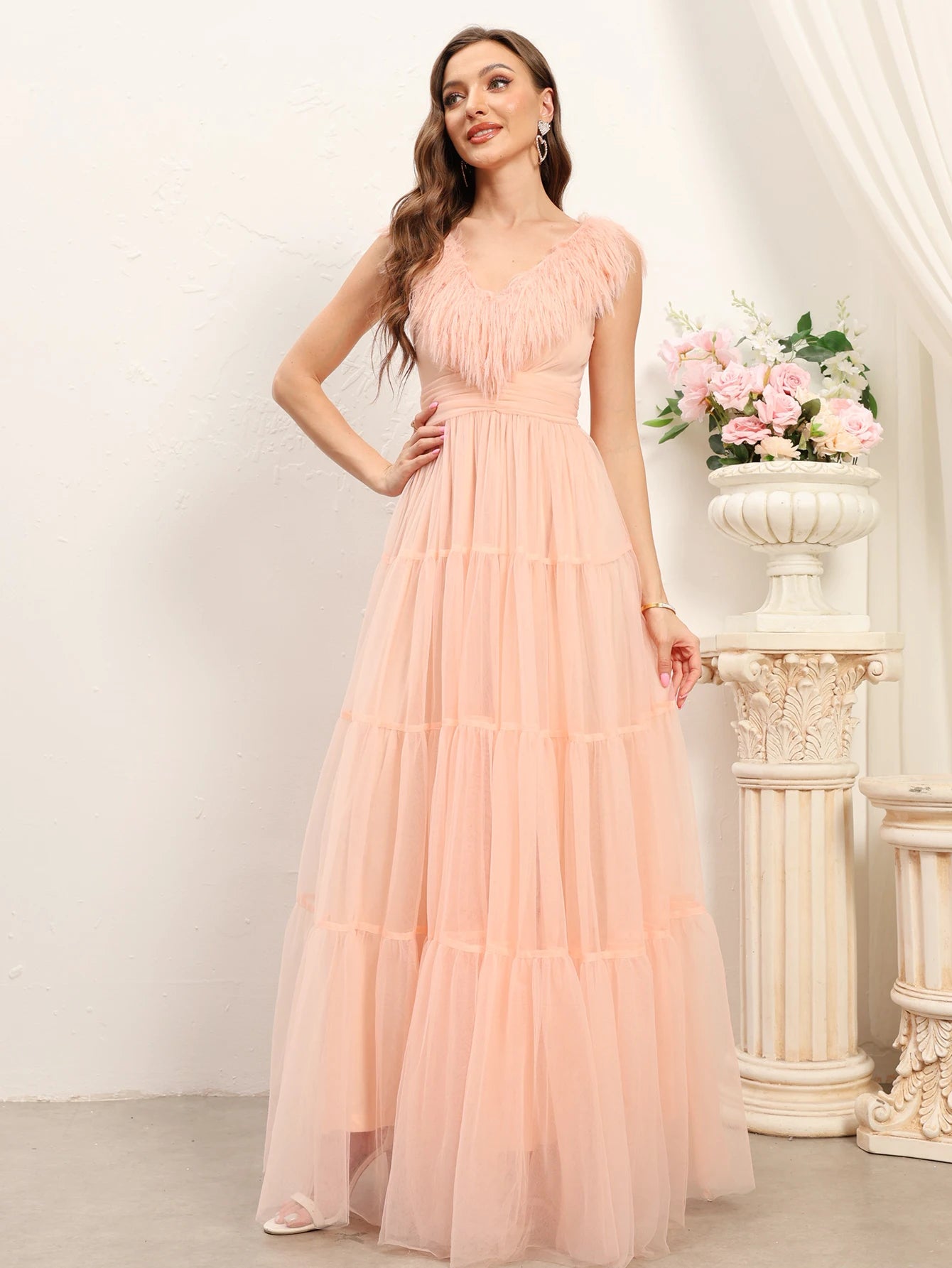 Elegant Pink Prom Dresses For Formal Occasions Spaghetti Straps Floor-Length Wedding Party Dress Evening Wear Robes Vestidos