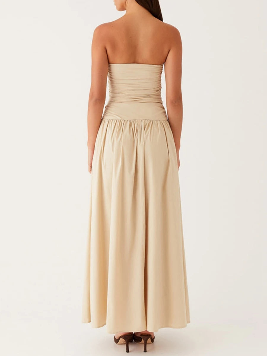 Elegant Maxi Dress with Open Back