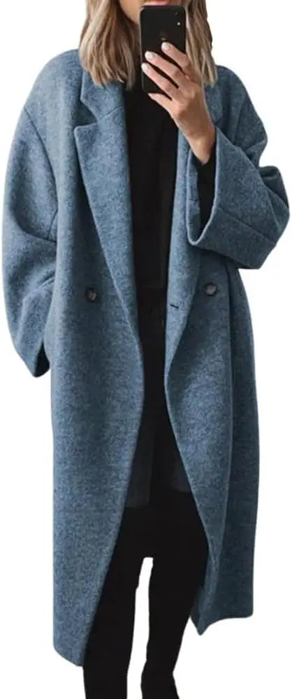 Double Breasted Faux wool coat