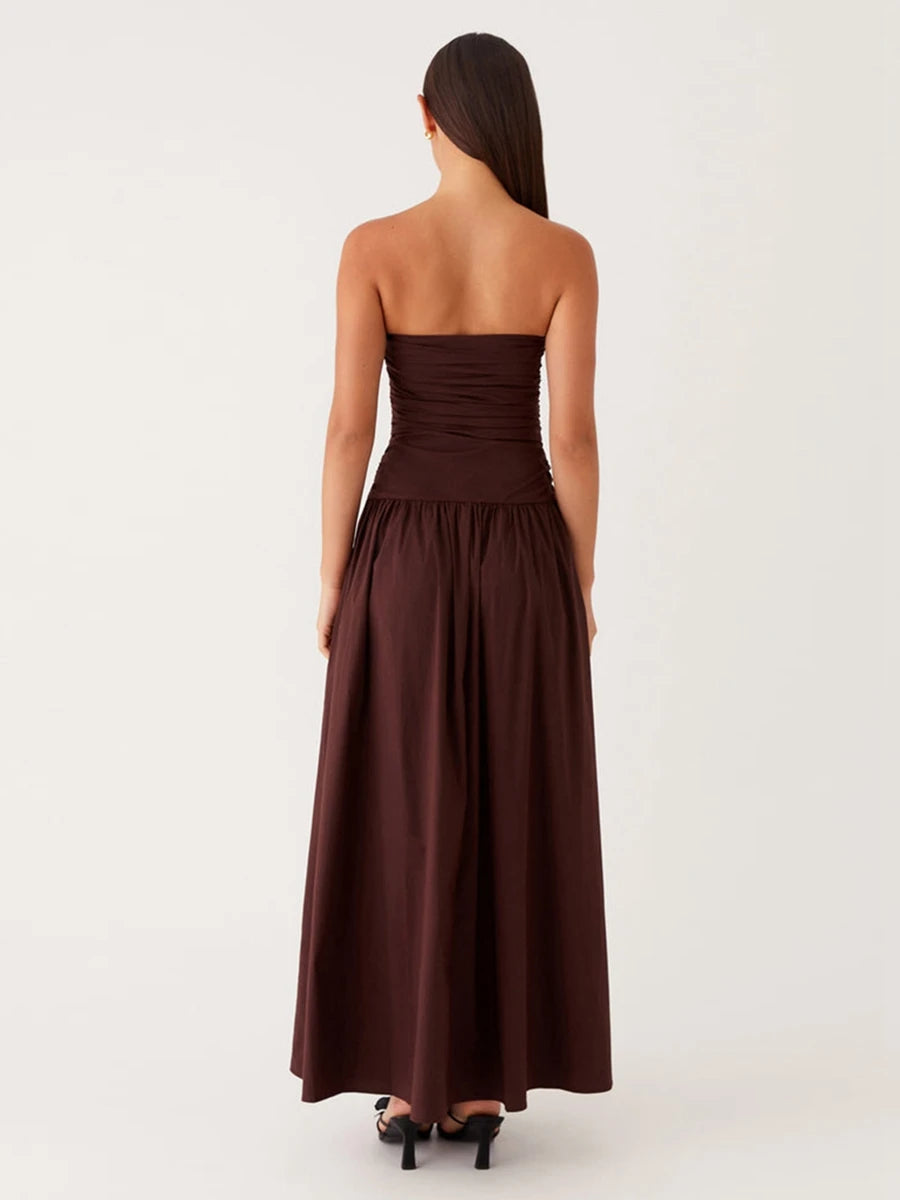 Elegant Maxi Dress with Open Back