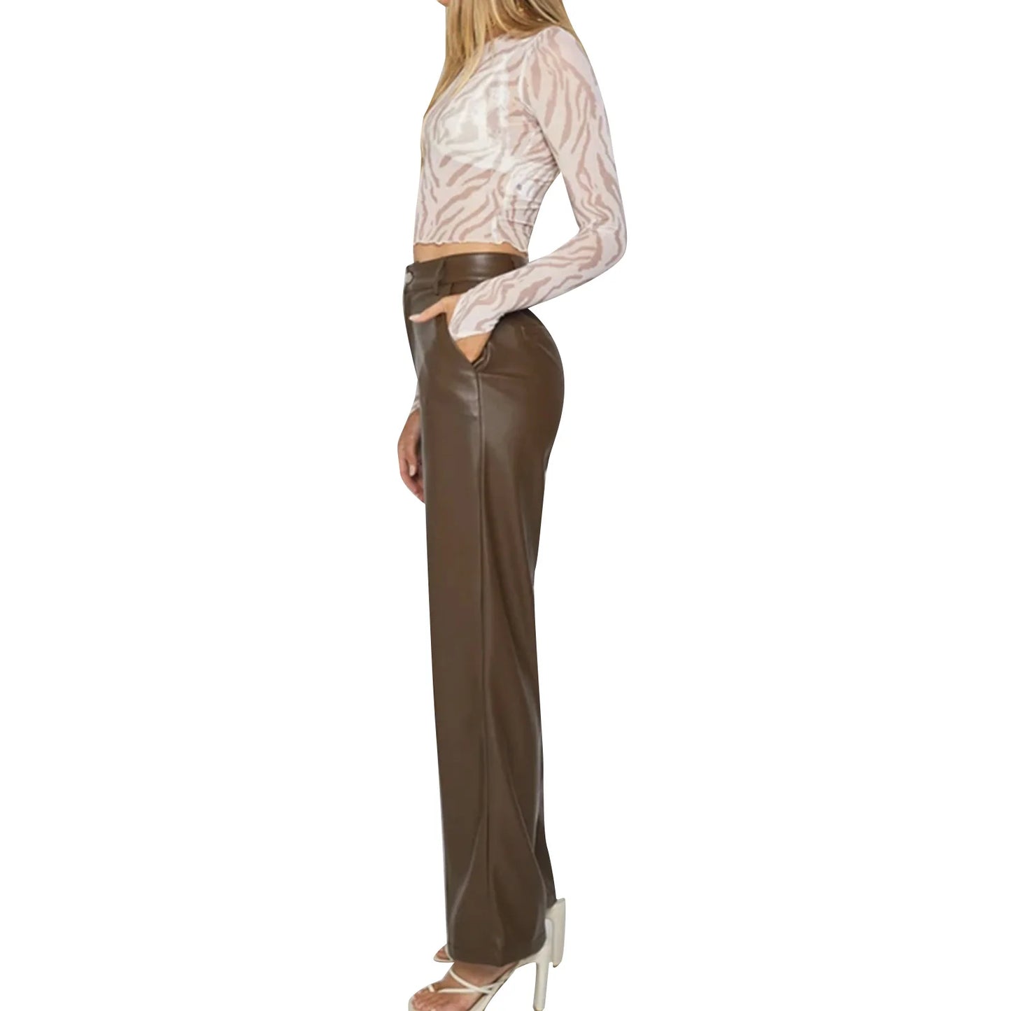 Womens Casual Loose Fit Trousers