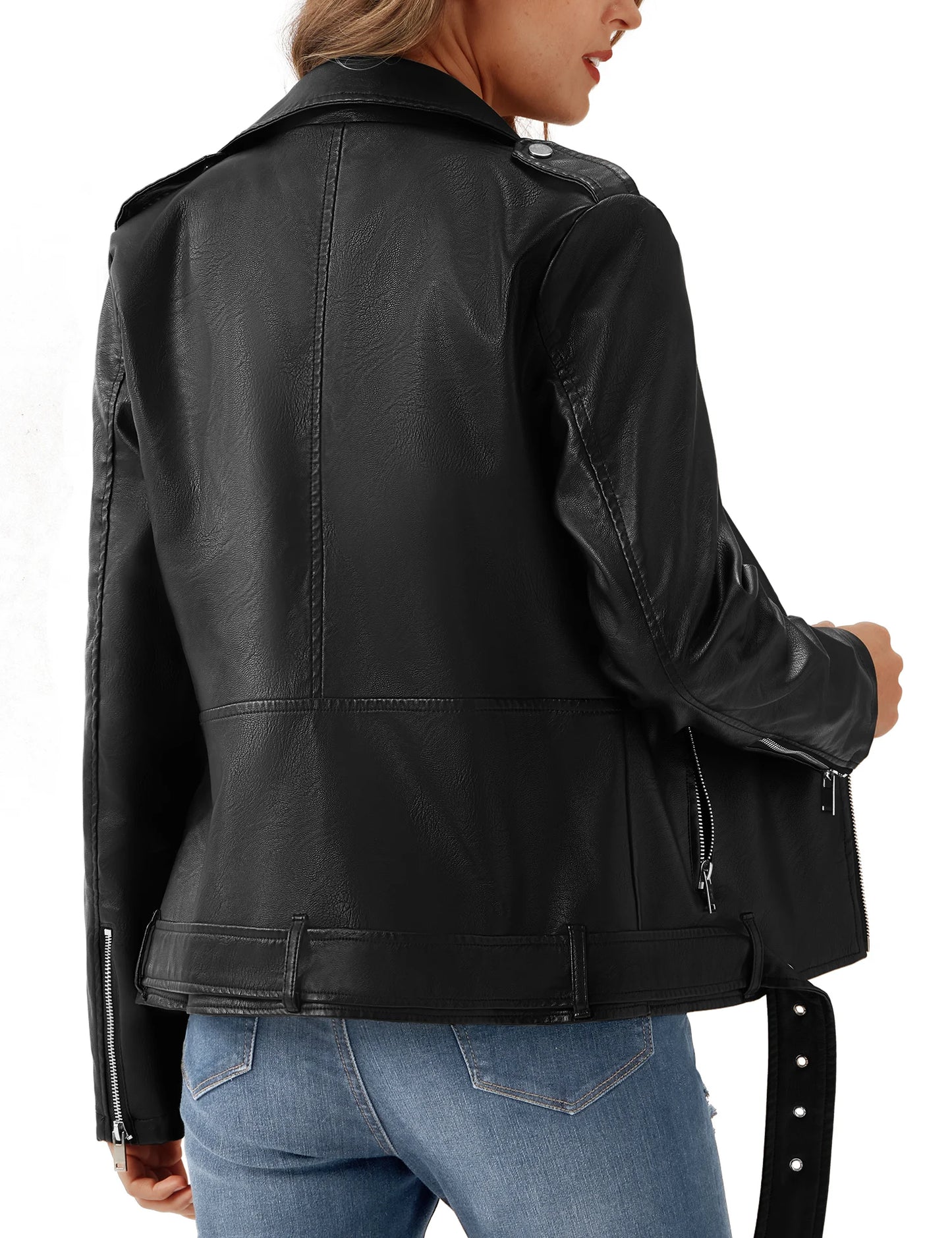 URBEST Women's Faux Leather Jacket