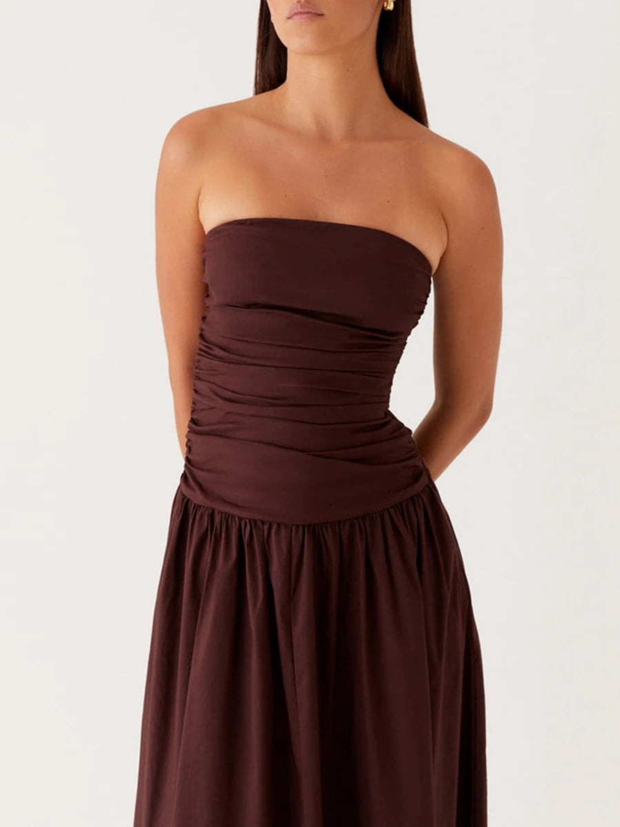 Elegant Maxi Dress with Open Back