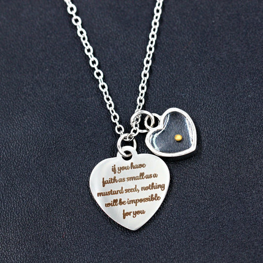 Heart Shaped Stainless Steel Religion Jewelry