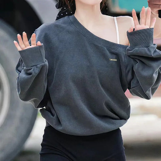 Sexy Off Shoulder Sweatshirt