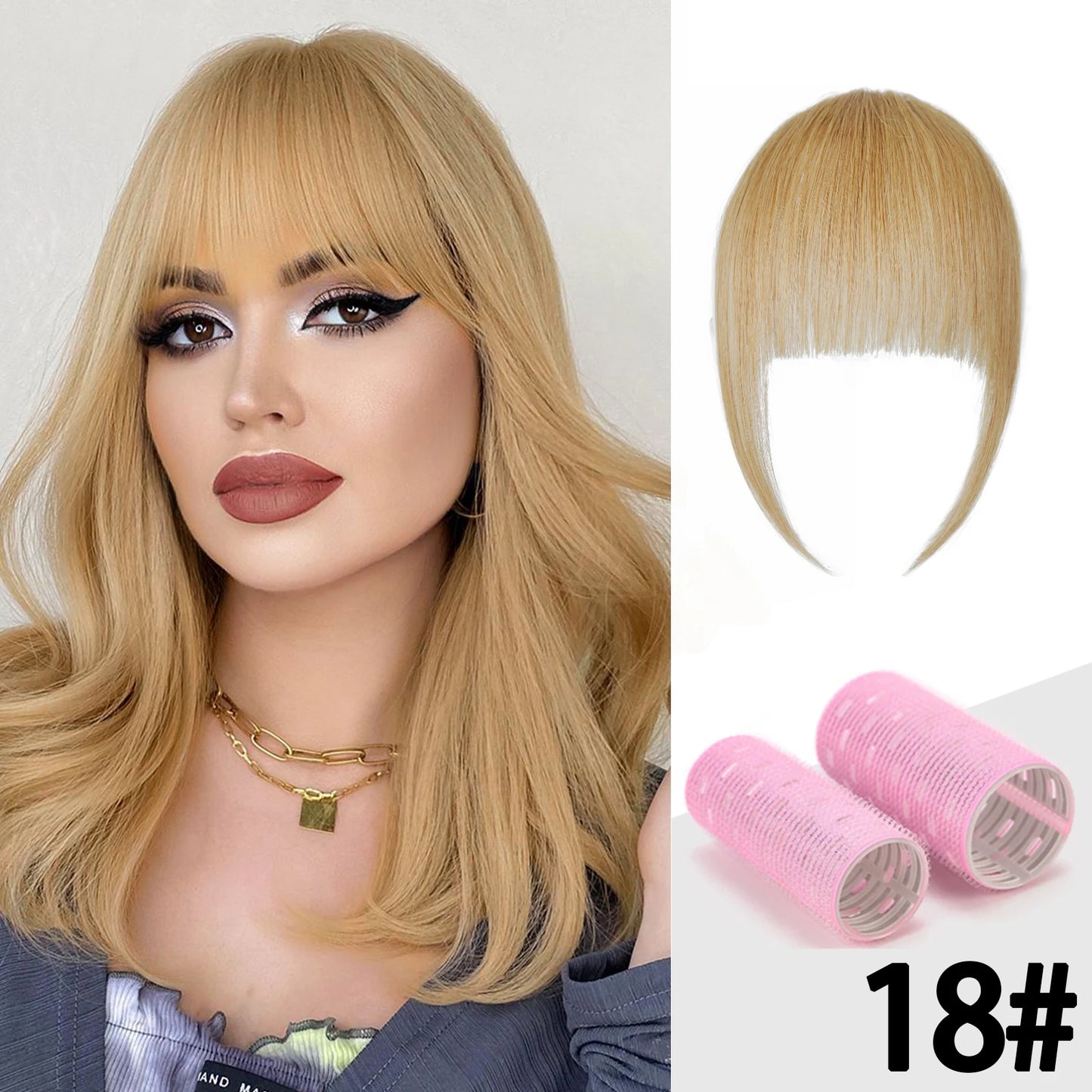 100% Human Invisible Hair Bangs