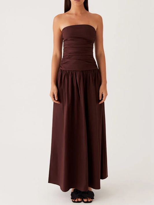 Elegant Maxi Dress with Open Back
