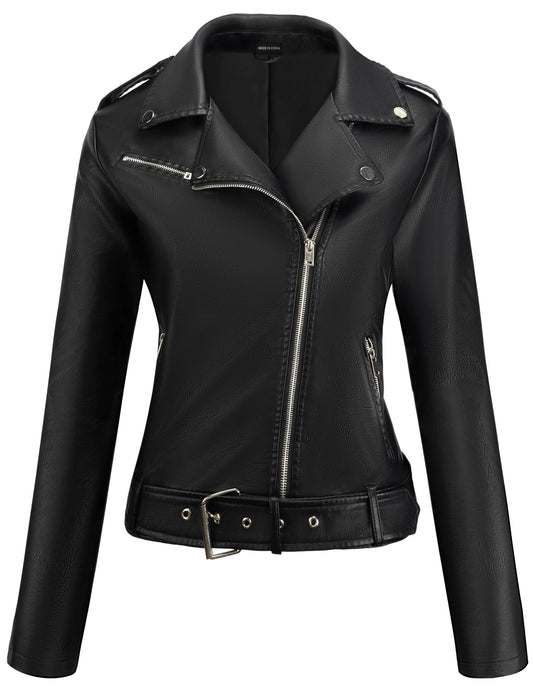 URBEST Women's Faux Leather Jacket
