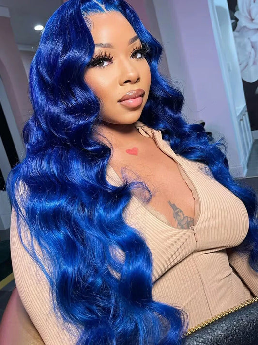 Brazilian Blue Colored Wigs For Women