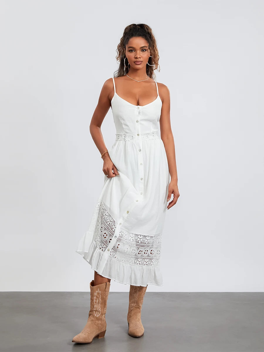 Elegant Summer Boho Beach Dress