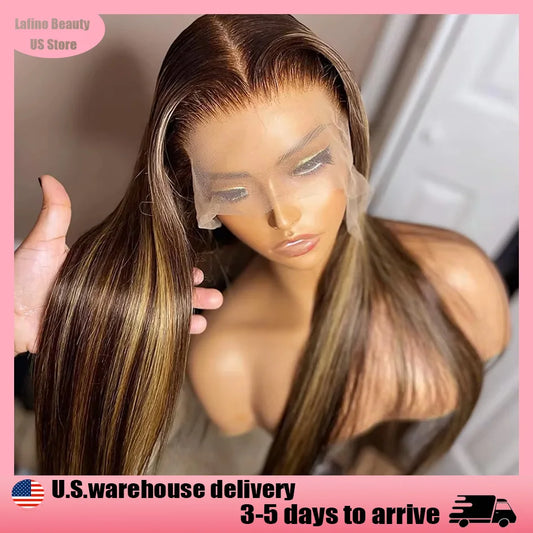 straight highlight wig humanwi honey blonde
