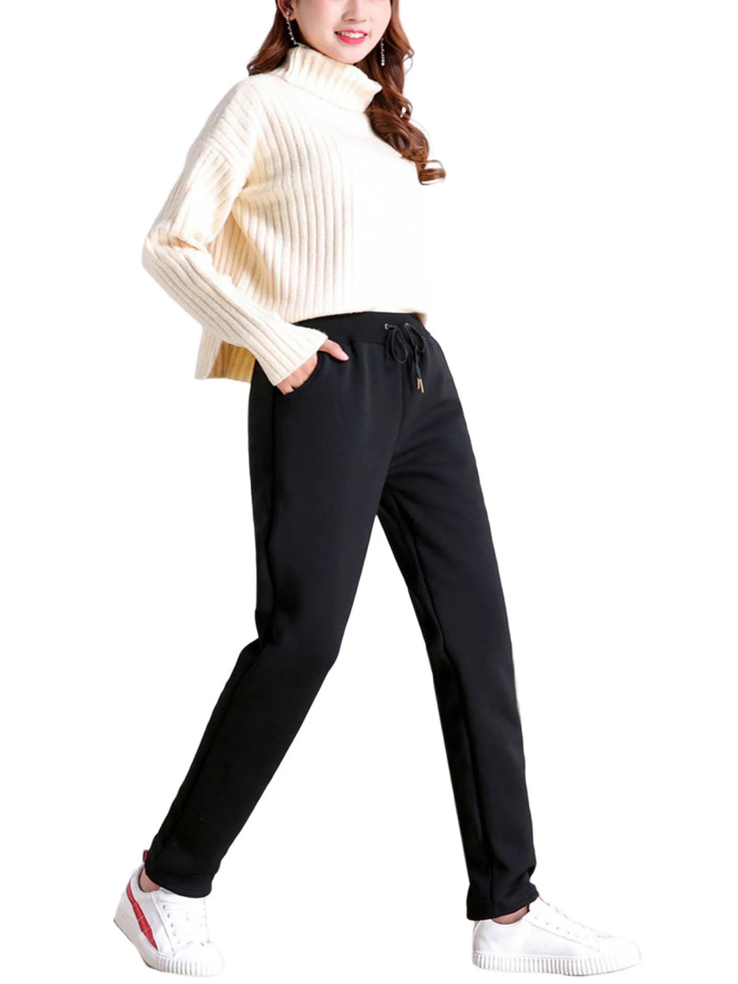 Women Fleece-Lined Jogger Pants