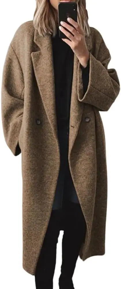 Double Breasted Faux wool coat